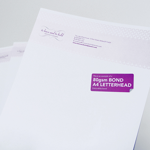 80 gsm Bond A4 Letterhead