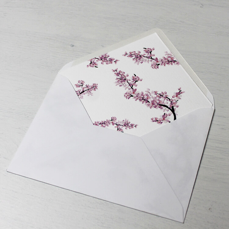 printed envelope liner white