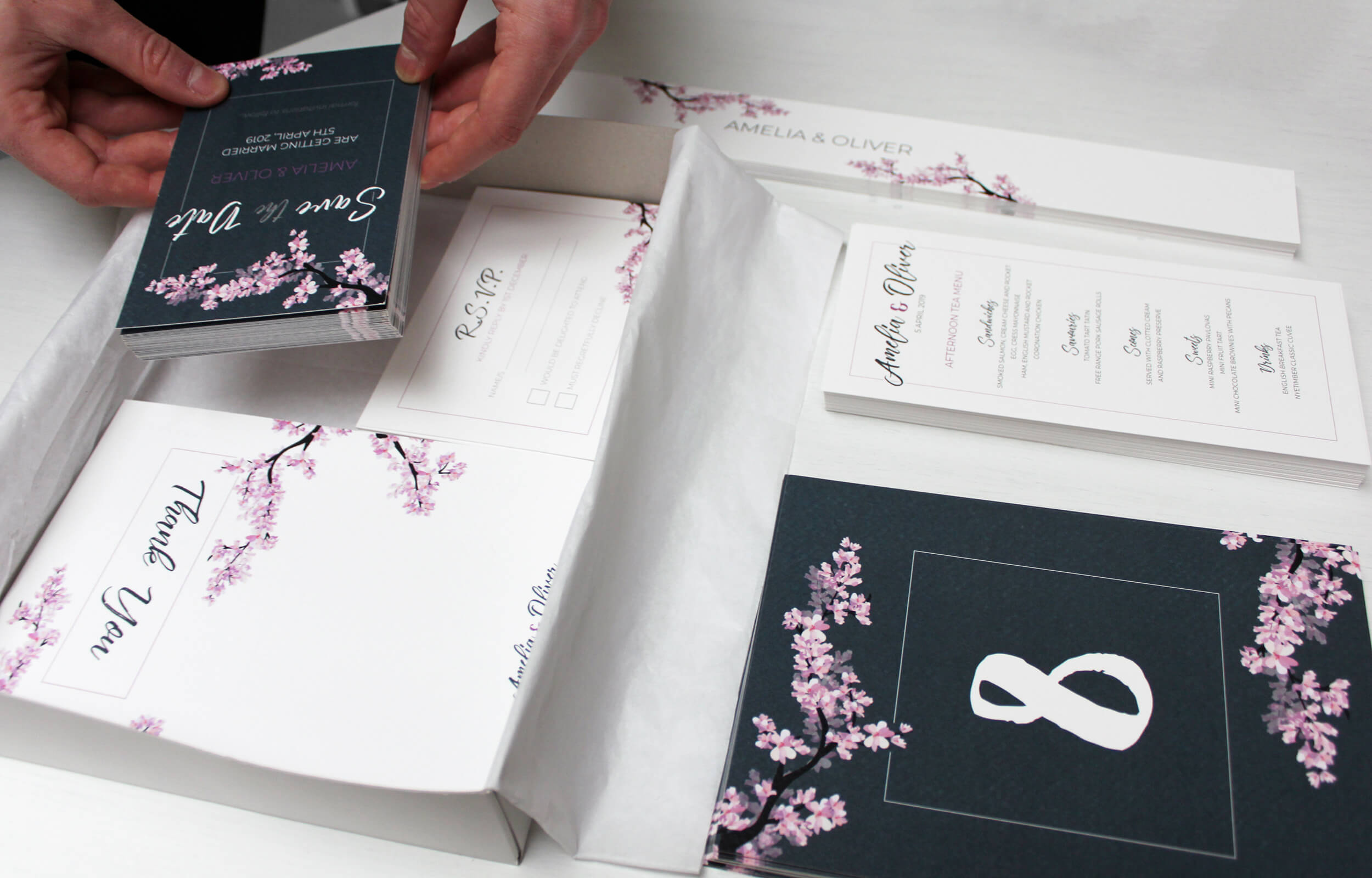 Floral designed cards