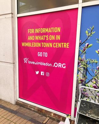 Our latest window vinyl print & install for @LoveWimbledon is up!...#signage #printing #installation #windowvinyl #vinylprint #wimbledon #lovewimbledon